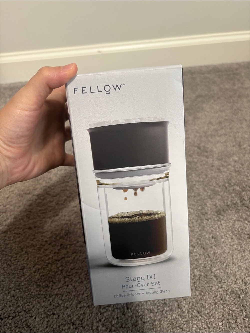 Fellow Stagg X Pour-Over Set (Coffee Dripper + Tasting Glass)